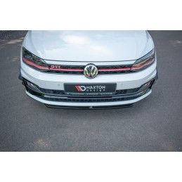 Maxton Lame Du Pare-Chocs Avant V.4 VW Polo GTI Mk6 Gloss Black, VW-PO-6-GTI-FD4G Tuning.fr