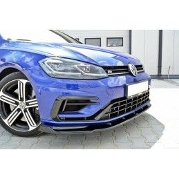 Maxton Lame Du Pare-Chocs Avant V.1 VW Golf 7 R / R-Line Facelift Gloss Black, VW-GO-7F-R-FD1G Tuning.fr