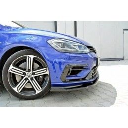 Maxton Lame Du Pare-Chocs Avant V.1 VW Golf 7 R / R-Line Facelift Gloss Black, VW-GO-7F-R-FD1G Tuning.fr