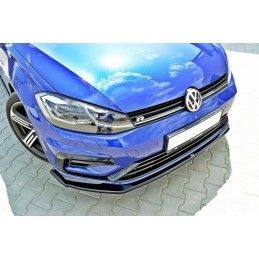 Maxton Lame Du Pare-Chocs Avant V.2 VW Golf 7 R / R-Line Facelift Gloss Black, VW-GO-7F-R-FD2G Tuning.fr