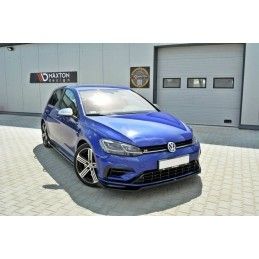 Maxton Lame Du Pare-Chocs Avant V.2 VW Golf 7 R / R-Line Facelift Gloss Black, VW-GO-7F-R-FD2G Tuning.fr