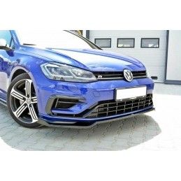 Maxton Lame Du Pare-Chocs Avant V.2 VW Golf 7 R / R-Line Facelift Gloss Black, VW-GO-7F-R-FD2G Tuning.fr