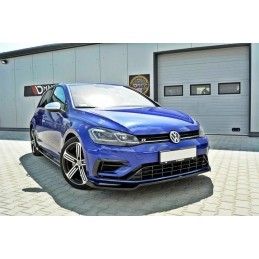 Maxton Lame Du Pare-Chocs Avant V.2 VW Golf 7 R / R-Line Facelift Gloss Black, VW-GO-7F-R-FD2G Tuning.fr