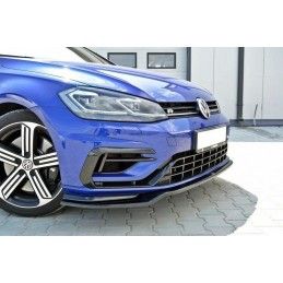 Maxton Lame Du Pare-Chocs Avant V.3 VW Golf 7 R / R-Line Facelift Gloss Black, VW-GO-7F-R-FD3G Tuning.fr