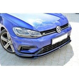 Maxton Lame Du Pare-Chocs Avant V.3 VW Golf 7 R / R-Line Facelift Gloss Black, VW-GO-7F-R-FD3G Tuning.fr