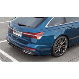 Maxton Central Arriere Splitter Audi A6 S-Line Avant C8 Gloss Black, AU-A6-C8-SLINE-RD1G Tuning.fr