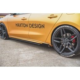 Maxton Sports Durabilité Rajouts Des Bas De Caisse + Flaps Ford Focus ST / ST-Line Mk4 Black-Red + Gloss Flaps, FOFO4STCNC-SD1BR