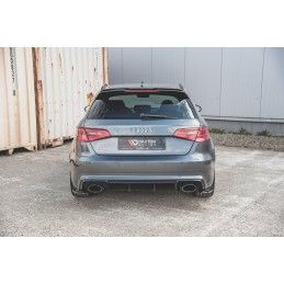 Lames De Pare-Chocs Arrière Latérales V.1 Audi RS3 8V Sportback Noir Brillant