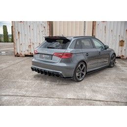 Lames De Pare-Chocs Arrière Latérales V.2 Audi RS3 8V Sportback Noir Brillant
