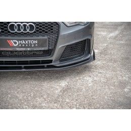 Sport Durabilité LAME AVANT MAXTON + Flaps Audi RS3 8V Sportback Noir + Rabats Brillant 