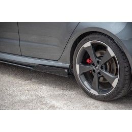 Sports Durabilité Rajouts Des Bas De Caisse MAXTON + Flaps Audi RS3 8V Sportback Noir-Rouge + Rabats Brillant