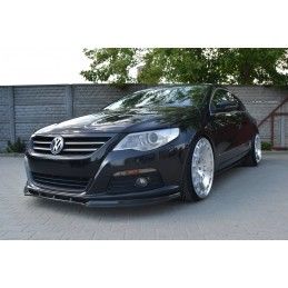 Maxton LAME DE PARE-CHOCS AVANT V.1 VW PASSAT CC AVANT FACELIFT, STANDARD PARE-CHOCS Gloss Black, VW-PA-CC-FD1G Tuning.fr