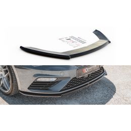 Maxton Lame Du Pare-Chocs Avant V.4 Seat Leon Cupra / FR Mk3 FL Gloss Black, SE-LE-3F-CU-FD4G Tuning.fr