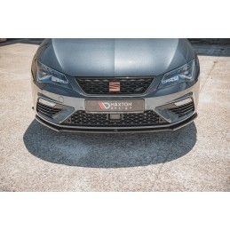 Maxton Lame Du Pare-Chocs Avant V.4 Seat Leon Cupra / FR Mk3 FL Gloss Black, SE-LE-3F-CU-FD4G Tuning.fr