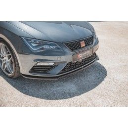 Maxton Lame Du Pare-Chocs Avant V.4 Seat Leon Cupra / FR Mk3 FL Gloss Black, SE-LE-3F-CU-FD4G Tuning.fr