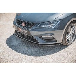 Maxton Lame Du Pare-Chocs Avant V.4 Seat Leon Cupra / FR Mk3 FL Gloss Black, SE-LE-3F-CU-FD4G Tuning.fr