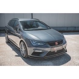 Maxton Lame Du Pare-Chocs Avant V.4 Seat Leon Cupra / FR Mk3 FL Gloss Black, SE-LE-3F-CU-FD4G Tuning.fr