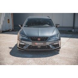 Maxton Lame Du Pare-Chocs Avant V.7 Seat Leon Cupra / FR Mk3 FL Gloss Black, SE-LE-3F-CU-FD7G Tuning.fr