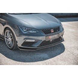 Maxton Lame Du Pare-Chocs Avant V.7 Seat Leon Cupra / FR Mk3 FL Gloss Black, SE-LE-3F-CU-FD7G Tuning.fr