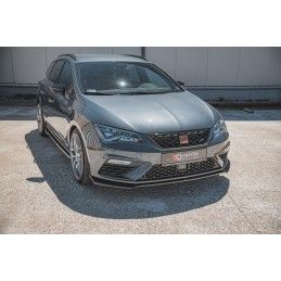 Maxton Lame Du Pare-Chocs Avant V.7 Seat Leon Cupra / FR Mk3 FL Gloss Black, SE-LE-3F-CU-FD7G Tuning.fr