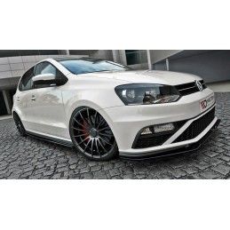 Maxton LAME DU PARE-CHOCS AVANT v.2 VW POLO MK5 GTI (APRES FACELIFT) Gloss Black, VW-PO-5F-GTI-FD2G Tuning.fr