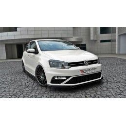 Maxton LAME DU PARE-CHOCS AVANT v.2 VW POLO MK5 GTI (APRES FACELIFT) Gloss Black, VW-PO-5F-GTI-FD2G Tuning.fr