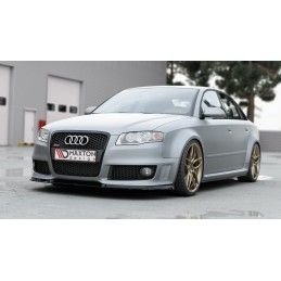 Maxton Lame Du Pare-Chocs Avant V.1 Audi RS4 B7 Gloss Black, AU-RS4-B7-FD1G Tuning.fr