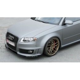 Maxton Lame Du Pare-Chocs Avant V.1 Audi RS4 B7 Gloss Black, AU-RS4-B7-FD1G Tuning.fr