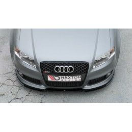 Maxton Lame Du Pare-Chocs Avant V.1 Audi RS4 B7 Gloss Black, AU-RS4-B7-FD1G Tuning.fr