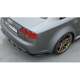 Lames De Pare-Chocs Arrière Latérales V.2 Audi RS4 Sedan B7 Noir Brillant