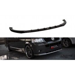 Maxton LAME DU PARE-CHOCS AVANT VW T5 (AVANT FACELIFT) Gloss Black, VW-T5-FD1G Tuning.fr