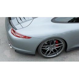 Lames De Pare-Chocs Arrière Latérales Porsche 911 Carrera 991 Noir Brillant