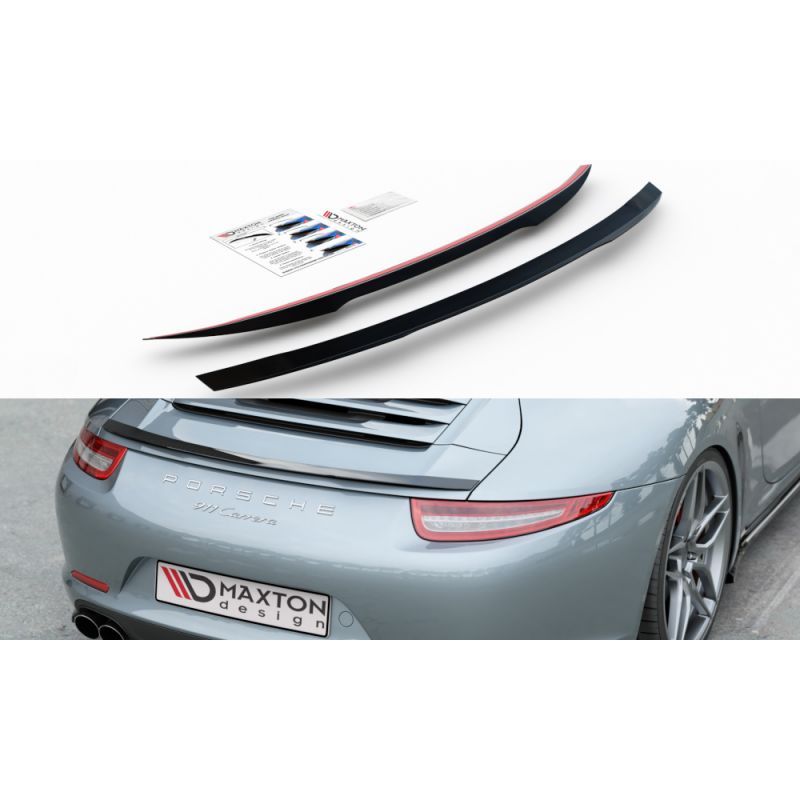 Spoiler Cap Maxton Porsche 911 Carrera 991 Noir Brillant