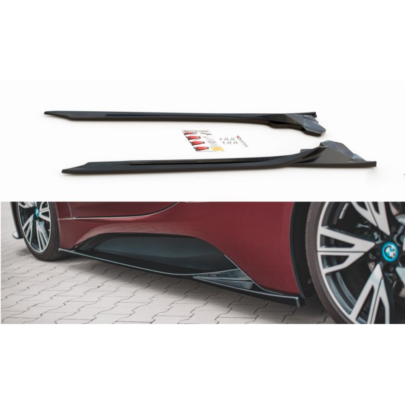 Rajouts Des Bas De Caisse MAXTON BMW i8 Noir Brillant