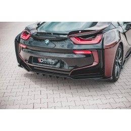 Central Arriere Splitter (avec une barre verticale) BMW i8 Noir Brillant