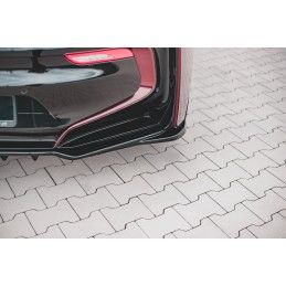 Central Arriere Splitter (avec une barre verticale) BMW i8 Noir Brillant