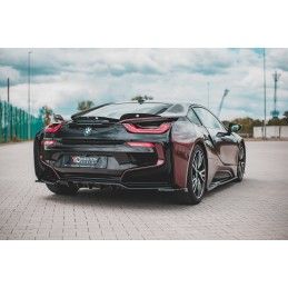 Central Arriere Splitter (avec une barre verticale) BMW i8 Noir Brillant