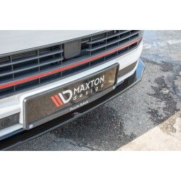 Maxton Lame du pare-chocs avant / Splitter V.2 Volkswagen T6 Gloss Black, VW-T6-FD2G Tuning.fr