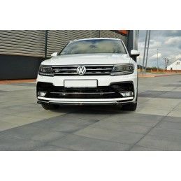 Maxton LAME DU PARE-CHOCS AVANT Vw Tiguan Mk2 R-Line Gloss Black, VW-TI-2-RLINE-FD1G Tuning.fr