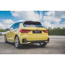 Maxton Spoiler Cap Central Audi A1 S-Line GB Gloss Black, AU-A1-GB-SLINE-CAP1G Tuning.fr