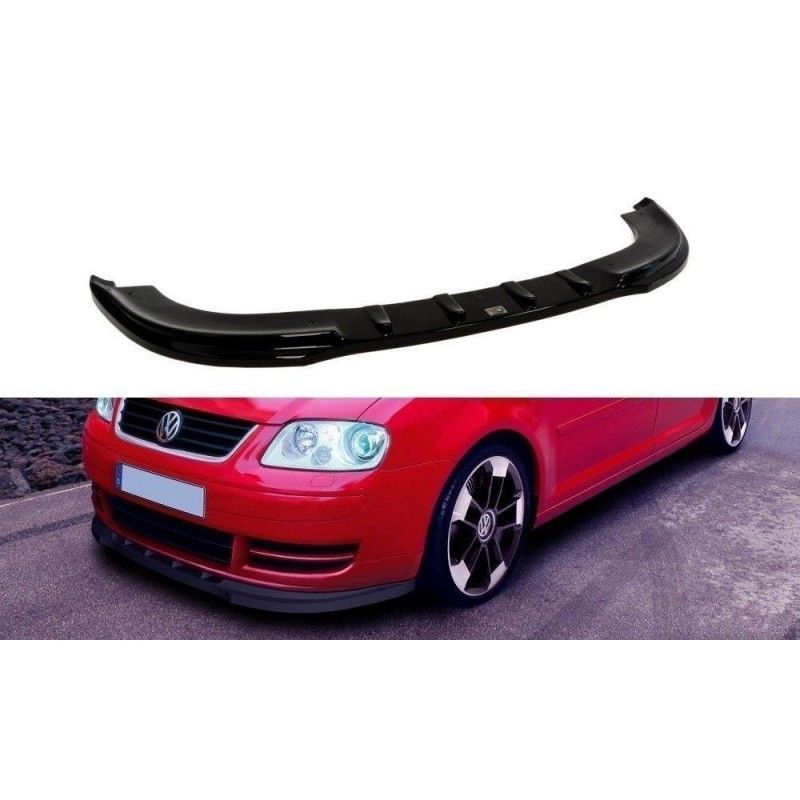 Maxton LAME DU PARE-CHOCS AVANT VW TOURAN Gloss Black, VW-TOUR-1-FD1G Tuning.fr