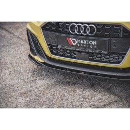 Maxton Lame Du Pare-Chocs Avant V.2 Audi A1 S-Line GB Gloss Black, AU-A1-GB-SLINE-FD2G Tuning.fr