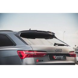 Maxton Spoiler Cap Central V.1 Audi RS6 C8 Gloss Black, AU-RS6-C8-CAP1G Tuning.fr