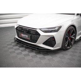 Maxton Lame Du Pare-Chocs Avant V.1 Audi RS6 C8 / RS7 C8 Gloss Black, AU-RS6-C8-FD1G Tuning.fr