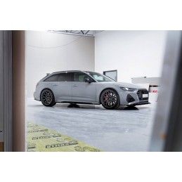 Maxton Lame Du Pare-Chocs Avant V.1 Audi RS6 C8 / RS7 C8 Gloss Black, AU-RS6-C8-FD1G Tuning.fr