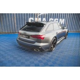 Lames De Pare-Chocs Arrière Latérales V.1 Audi RS6 C8 / RS7 C8 Noir Brillant