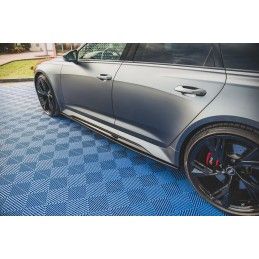 Rajouts Des Bas De Caisse MAXTON V.2 Audi RS6 C8 / RS7 C8 Noir Brillant