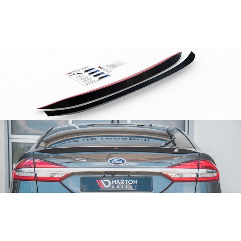 Maxton Spoiler Cap Ford Mondeo Liftback Mk5 Facelift Gloss Black, FO-MO-5F-LB-CAP1G Tuning.fr