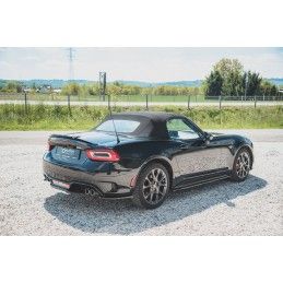 Lames De Pare-Chocs Arrière Latérales Fiat 124 Spider Abarth Noir Brillant