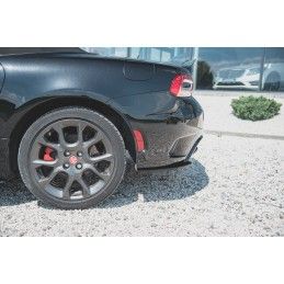 Lames De Pare-Chocs Arrière Latérales Fiat 124 Spider Abarth Noir Brillant